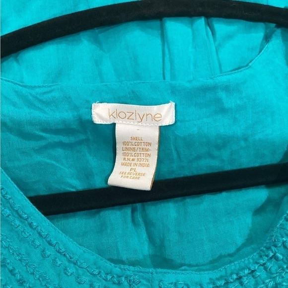 Klozlyne prairie style crochet sleeveless cotton summer sun dress petite L - Picture 3 of 8